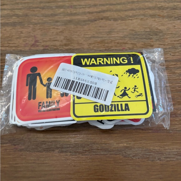 Vibrant Warning Sign Sticker Set - Picture 7 of 7
